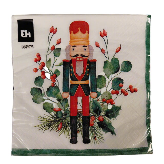 (602500590)NAPKINS 33X33CM - NUTCRACKER
