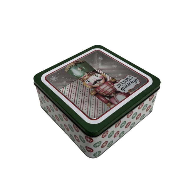 Seasons Greetings Storage Tin Square 19x19x8.5cm