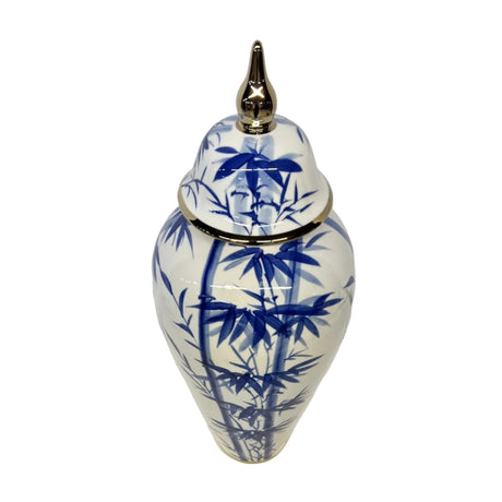 Ginger Jar With Blue Bamboo 23x60cm