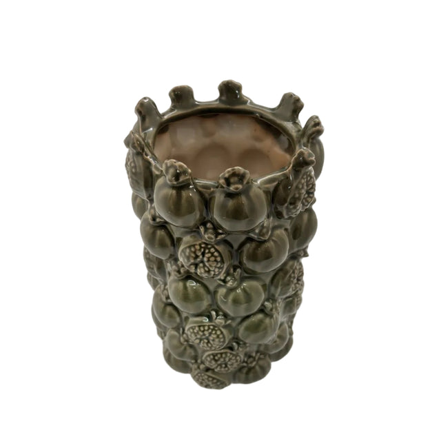 Green Pomegranate Vase 16x28cm