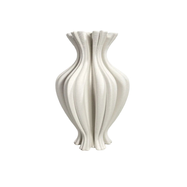 Ceramic Fluted Vase 20x29cm