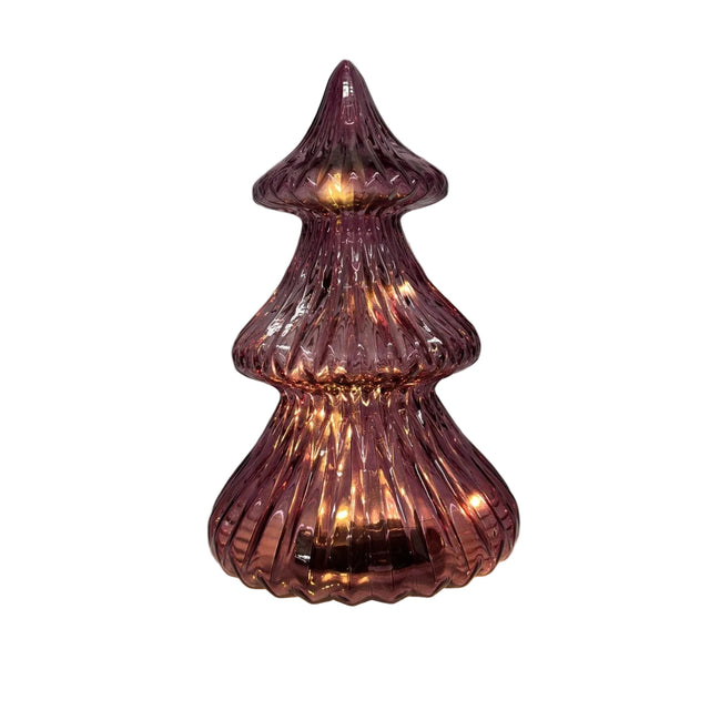 Purple Tree With LED 21cm
