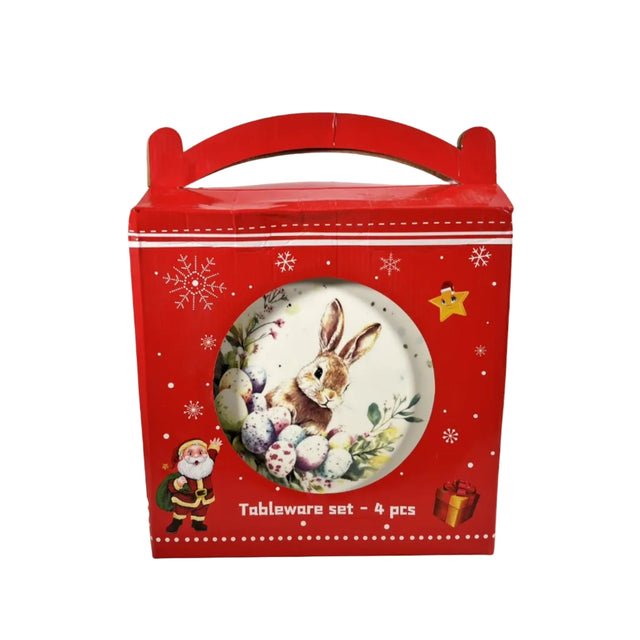 Set/4 dinner set - rabbits
