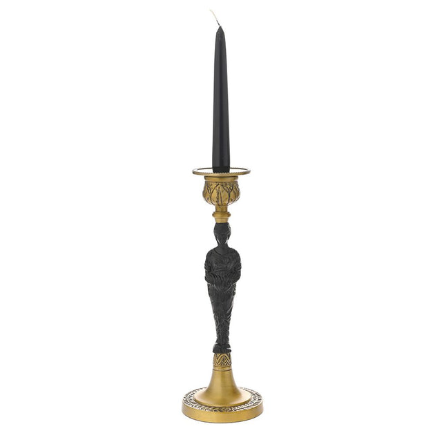 Brass candle holder 12x33cm