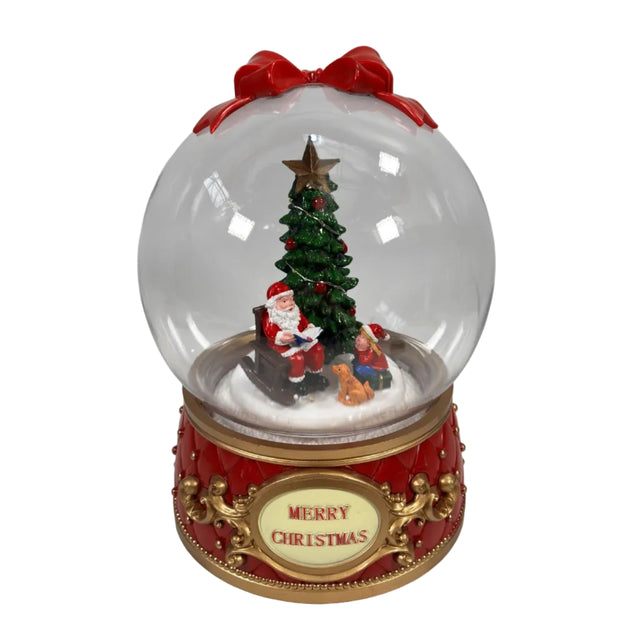 Snow globe with Santa 20x20x29cm