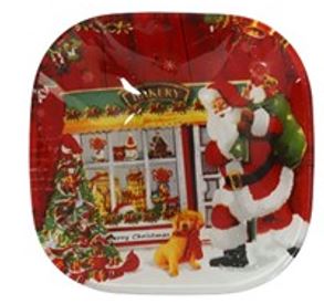 Glass Bowl, Santa by Toy shop 12.5x3.2cm