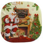 Santa Clause by Fireplace - Glass bowl 12.5x3.2cm