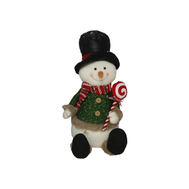 Frost sitting plush doll 29x22x42cm - Snowman