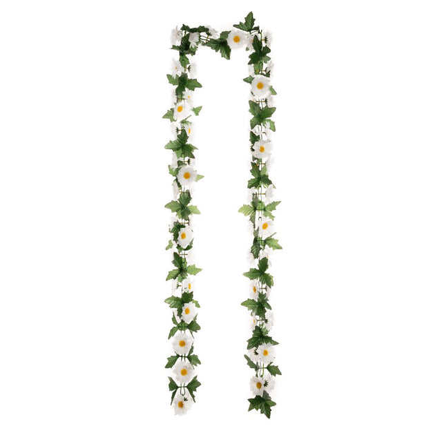 Artificial white daisy garland 2.2m