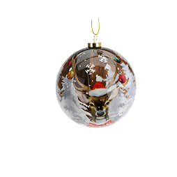 Xmas Ball 8cm Reindeer