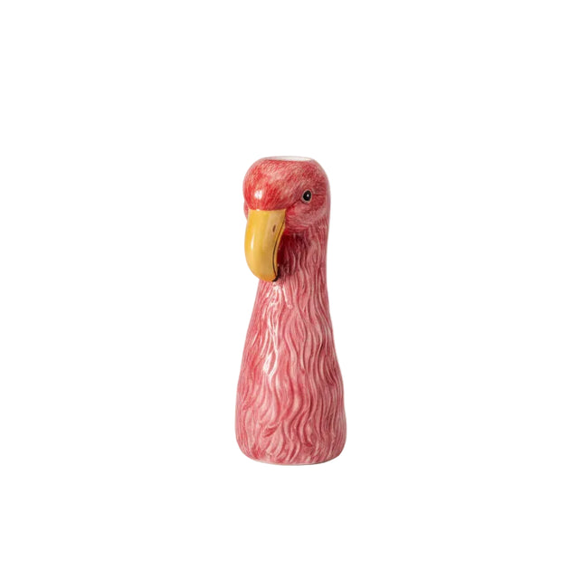 Vase tropical bird shape 9x9x23cm - Flamingo