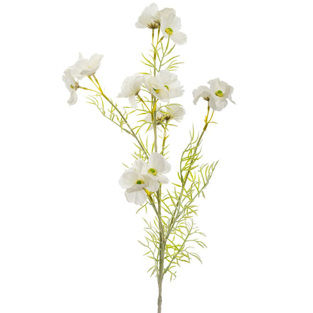 Artificial white anemone stem 78cm