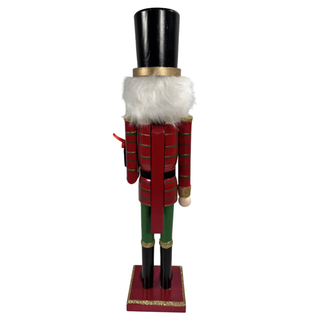 Nutcracker wood 12x11x50.5cm - holding present