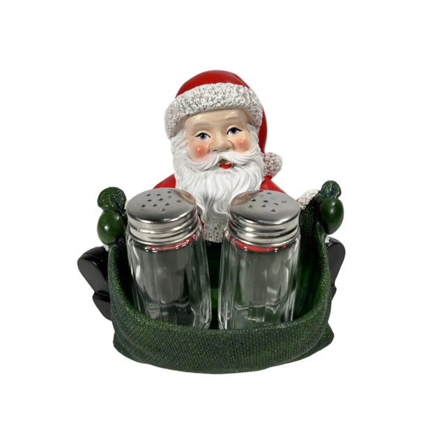 Santa with salt & pepper tray 14x15cm