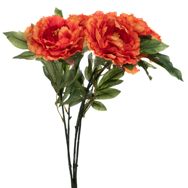 Artificial orange chrysanthemum bouquet 44cm