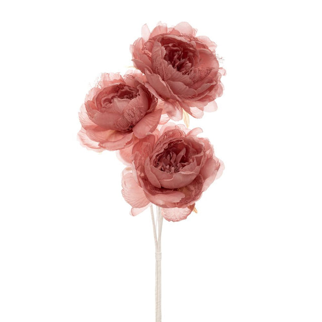Artificial dark pink David Austin rose bouquet