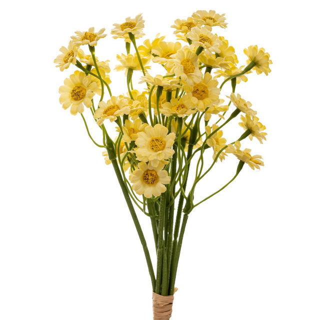 Artificial light yellow daisy bouquet