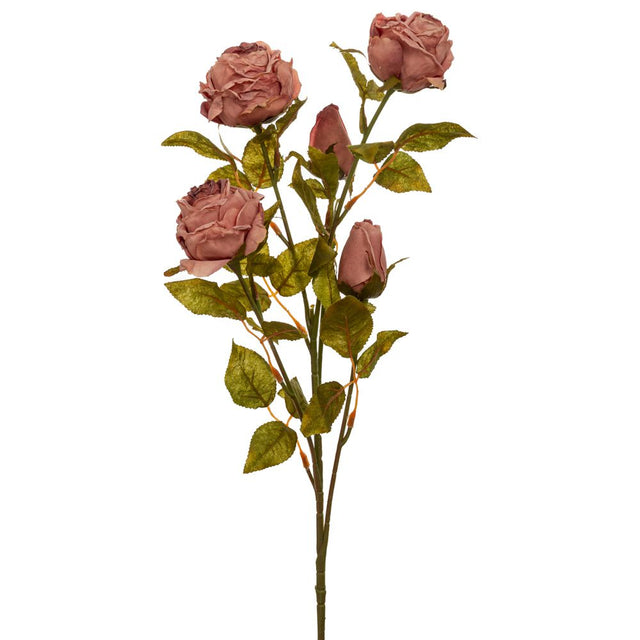 Artificial pink rose stem