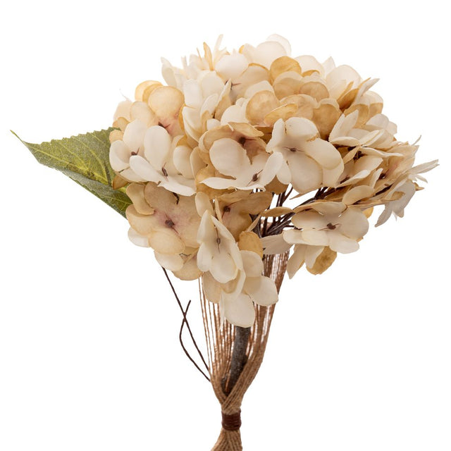Artificial cream hydrangea stem 33cm