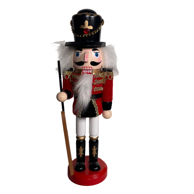 Nutcracker wood 7.5x7.5x25cm - with gun