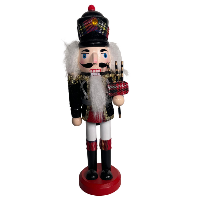 Nutcracker wood 7.5x7.5x25cm - with present