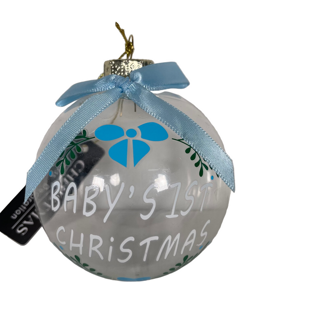 (ABR821870-1)BAUBLE BABY'S 1ST CHRISTMAS - BLUE