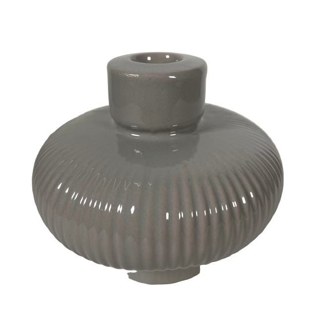 Candle holder 12x10cm - Grey