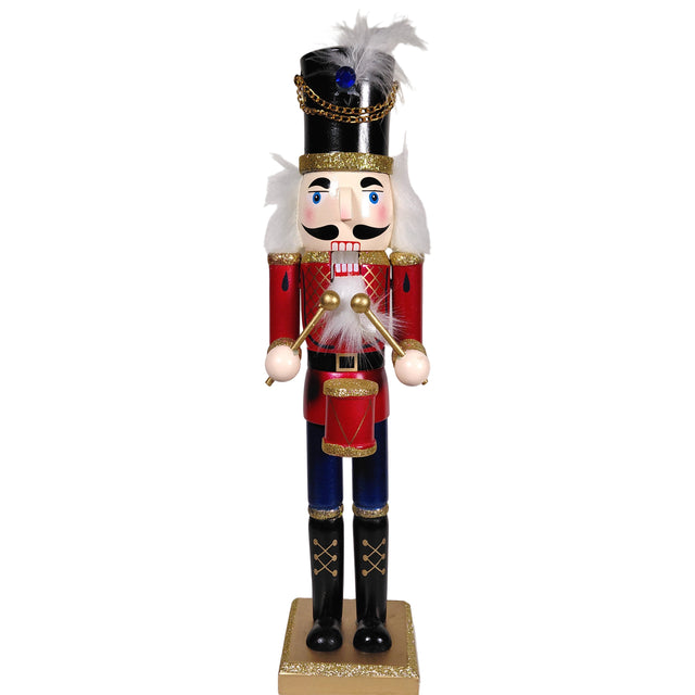 Nutcracker wood 10x8x38.6cm - holding drums
