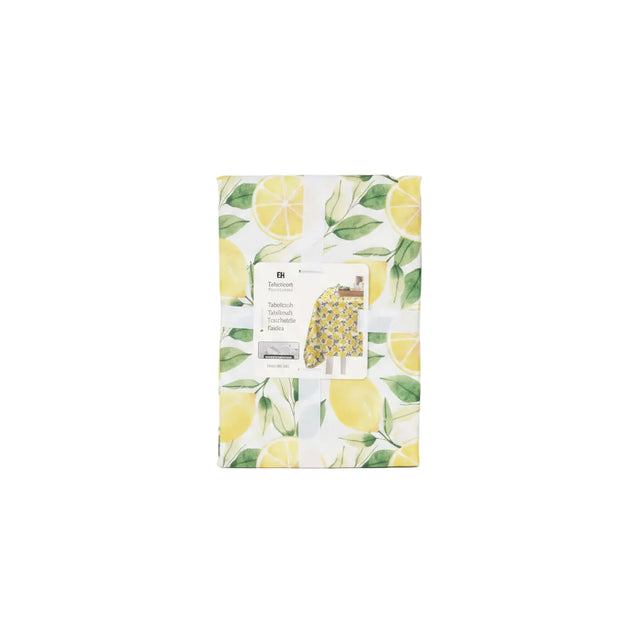Tablecloth linen look, 180x130cm - Lemons