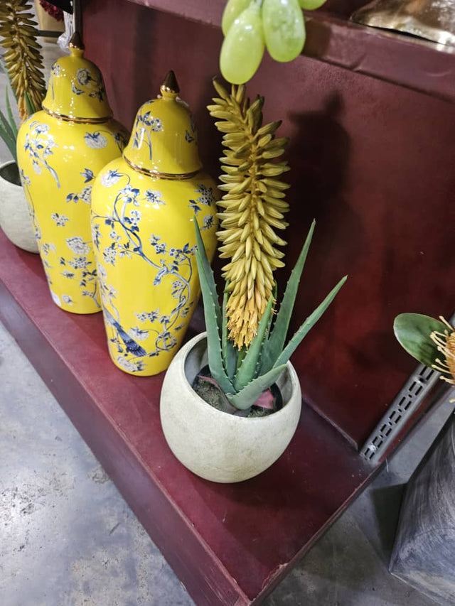 Artificial Aloe Pot Plant 45Cm