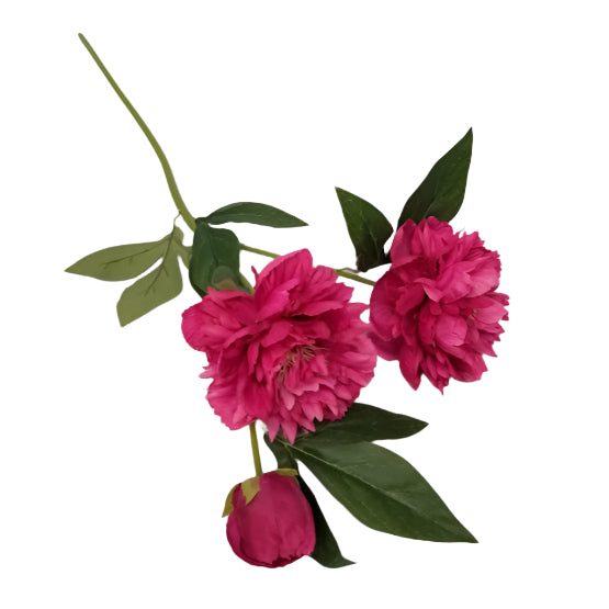 Peony 3 Head 72cm - Cerise