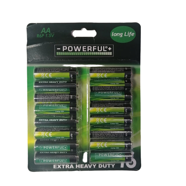 Batteries, Extra Heavy Duty, AA Size, 16Pcs