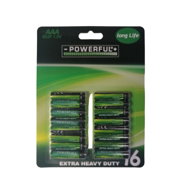 Batteries, Extra Heavy Duty, AAA Size, 16Pcs