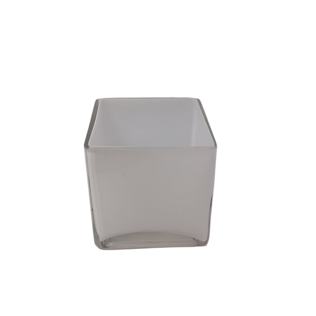 Square Vase 12X12cm - White