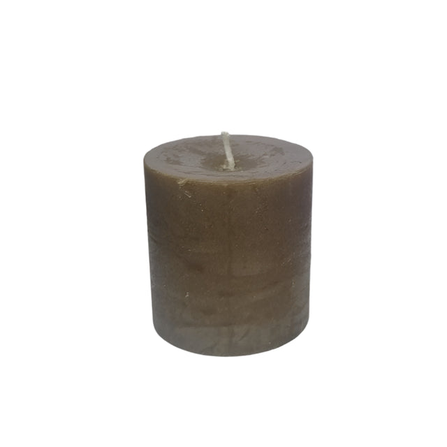 Candle Pillar Olive 70mmx70mm