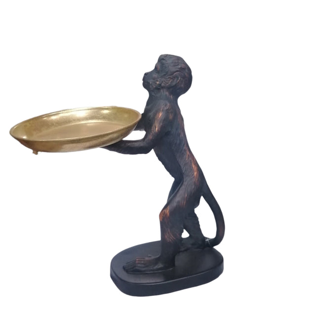 Standing Monkey with metal tray