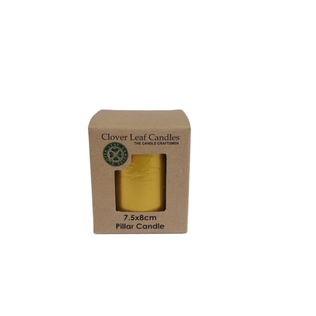 Candle Pillar Gold 7.5x8cm