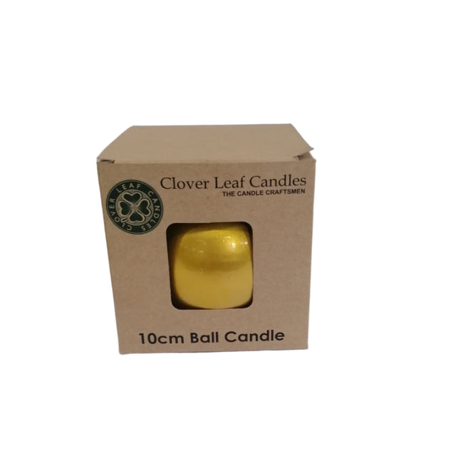 Candle Ball 10cm Gold Met