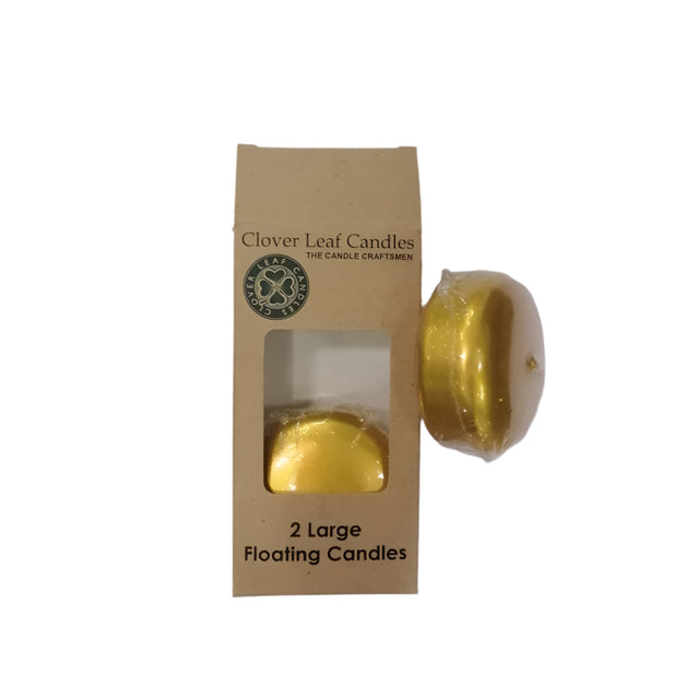 Candle Floating Gold x2