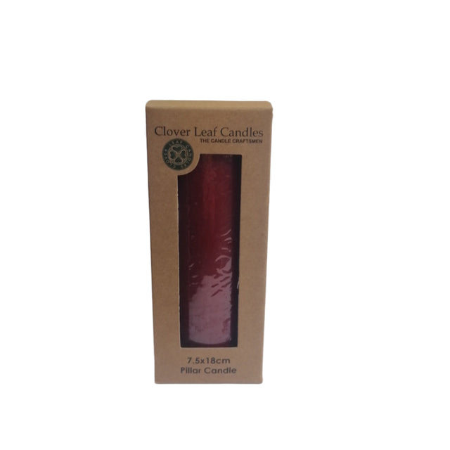 Candle Pillar Bordeaux 7.5x18cm