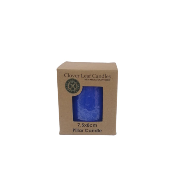 Candle Pillar Royal Blue 7.5x8cm