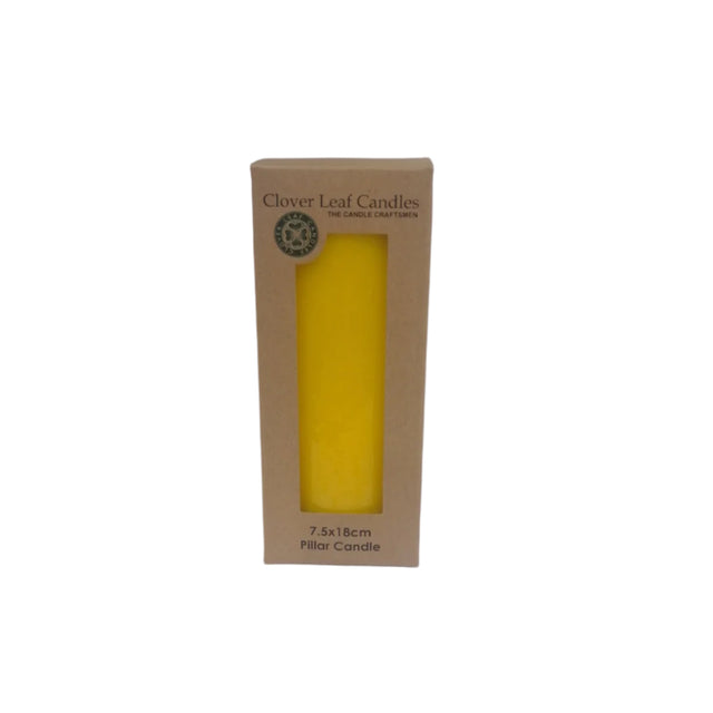 Candle Pillar Yellow 7.5x18cm