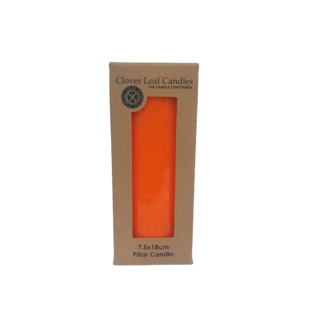 Candle Pillar Orange 7.5x18cm