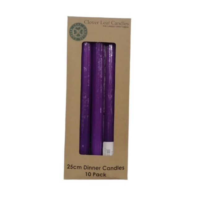 Candle Dinner Taper Purple 25cm x10