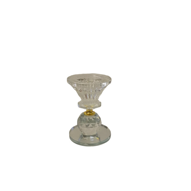 Crystal Candle Holder 10.5x7cm