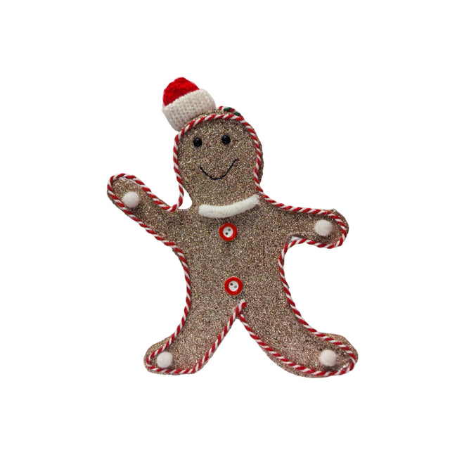 Gingerbread hanging decoration with hat 22x17cm