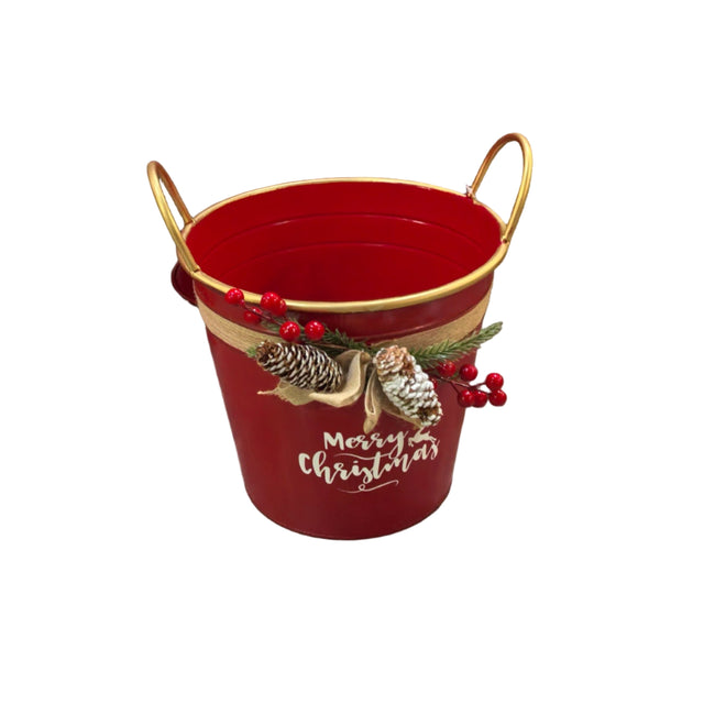 Red bucket with berries - Small