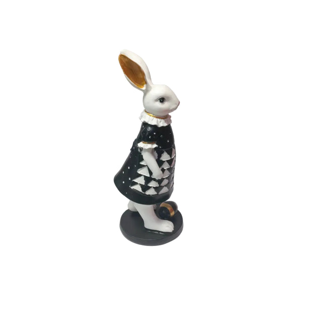 Rabbit with gold & black egg - Girl 30cm