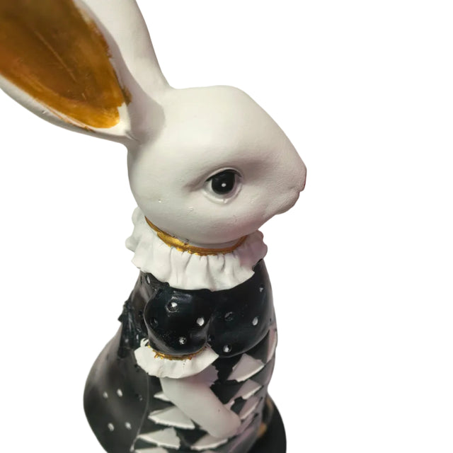Rabbit with gold & black egg - Girl 30cm