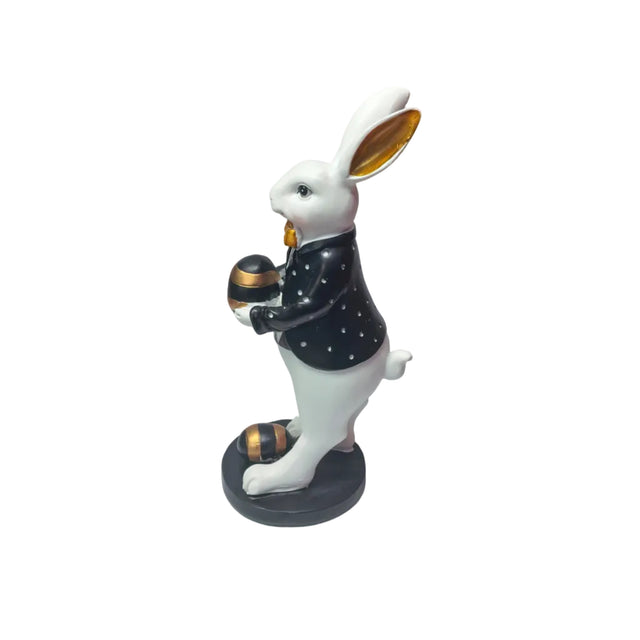 Rabbit with gold & black egg - Boy 30cm